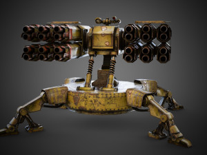 Sci-fi Spider Auto-Turret 3D Model