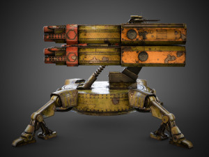 Sci-fi Spider Auto-Turret 3D Model