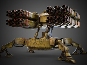 Sci-fi Spider Auto-Turret 3D Model