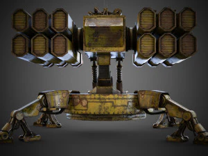 Sci-fi Spider Auto-Turret 3D Model