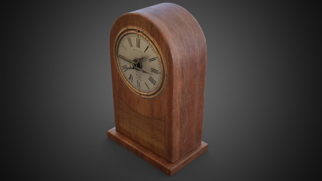 Table clock 3D Модель .c4d .max .obj .3ds .fbx .stl .blend 