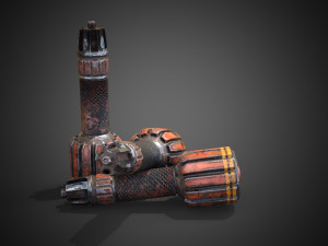 Sci-fi post-apocalyptic grenade Modelo 3D
