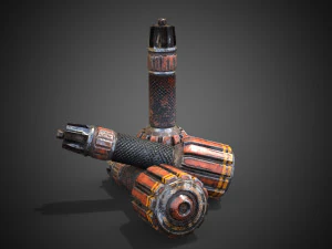 Sci-fi post-apocalyptic grenade 3D Model