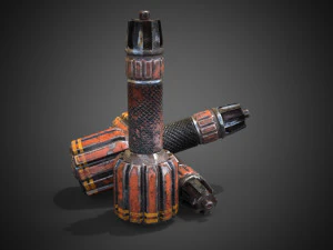 Sci-fi post-apocalyptic grenade 3D Model