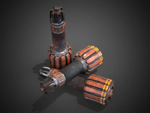 Sci-fi post-apocalyptic grenade 3D Model