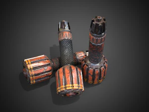 Sci-fi post-apocalyptic grenade 3D Model