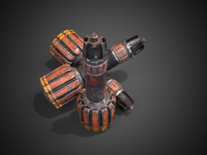 Sci-fi post-apocalyptic grenade 3D 模型