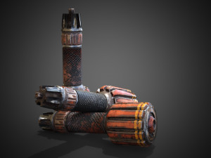Sci-fi post-apocalyptic grenade 3D 模型