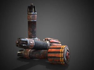 Sci-fi post-apocalyptic grenade 3D Model