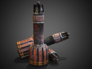Sci-fi post-apocalyptic grenade 3D 模型