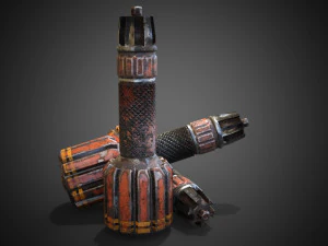 Sci-fi post-apocalyptic grenade 3D Model