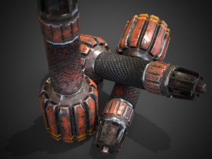 Sci-fi post-apocalyptic grenade 3D 模型