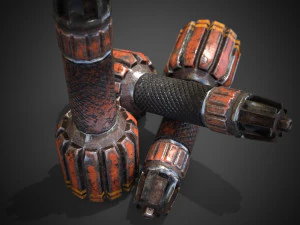 Sci-fi post-apocalyptic grenade 3D Model