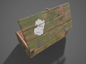 Sci-fi post apocalyptic crate of grenades Modelo 3D