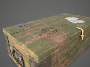 Sci-fi post apocalyptic crate of grenades Modelo 3D