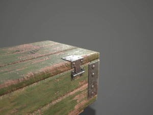 Sci-fi post apocalyptic crate of grenades 3D Model