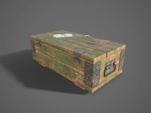 Sci-fi post apocalyptic crate of grenades 3D Model