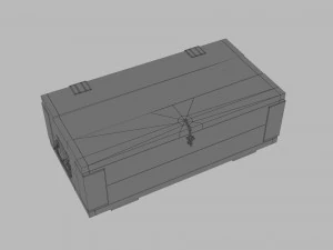 Sci-fi post apocalyptic crate of grenades 3D Model