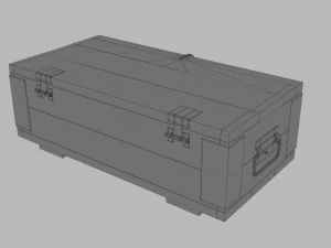 Sci-fi post apocalyptic crate of grenades 3D Model