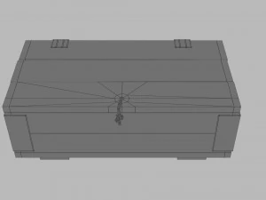 Sci-fi post apocalyptic crate of grenades 3D Model