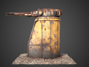 Sci-fi cannon turret of Saratoga class carrier 3D मॉडल