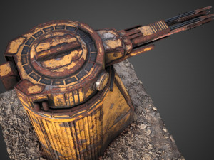 Sci-fi cannon turret of Saratoga class carrier 3D मॉडल