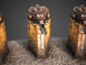 Sci-fi cannon turret of Saratoga class carrier 3D मॉडल