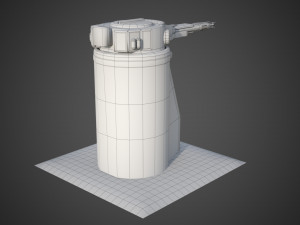 Sci-fi cannon turret of Saratoga class carrier 3D मॉडल