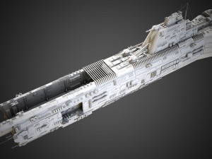 Sci-fi Saratoga class carrier 3D Model