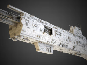 Sci-fi Saratoga class carrier 3D Model