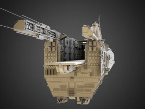 Sci-fi Saratoga class carrier 3D Model