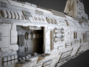 Sci-fi Saratoga class carrier 3D मॉडल