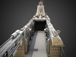 Sci-fi Saratoga class carrier 3D Model