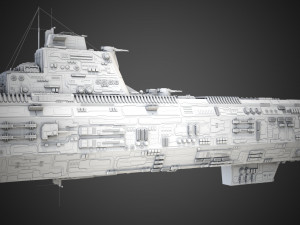 Sci-fi Saratoga class carrier 3D मॉडल