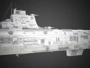 Sci-fi Saratoga class carrier 3D Model