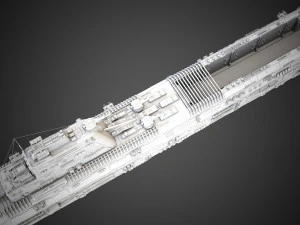 Sci-fi Saratoga class carrier 3D Model