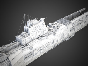 Sci-fi Saratoga class carrier 3D मॉडल