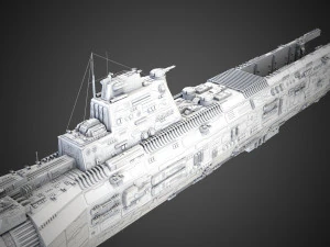 Sci-fi Saratoga class carrier 3D Model