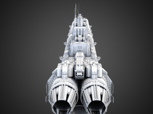 Sci-fi Saratoga class carrier 3D मॉडल