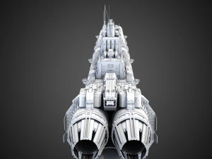 Sci-fi Saratoga class carrier 3D Model