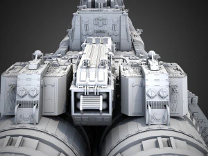 Sci-fi Saratoga class carrier 3D Model