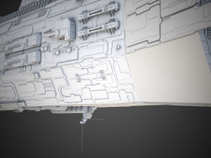 Sci-fi Saratoga class carrier 3D मॉडल
