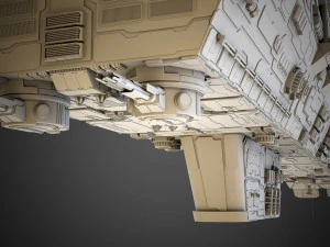 Sci-fi Saratoga class carrier 3D Model