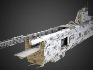 Sci-fi Saratoga class carrier 3D Model