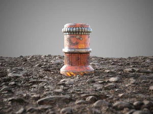 Taş zemin kiremit 3D Model