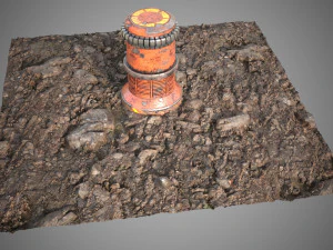 Taş zemin kiremit 3D Model