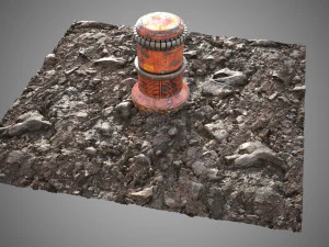 Taş zemin kiremit 3D Model