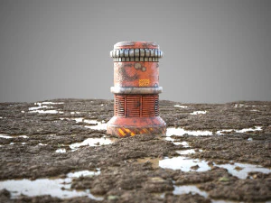 Carrelage de sol en boue Modèle 3D