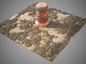 Mud ground tile 3D Model