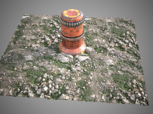 Mossy stones tile 3D Model